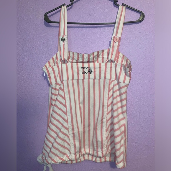 Vintage Volcom pink striped Blouse - Picture 2 of 6